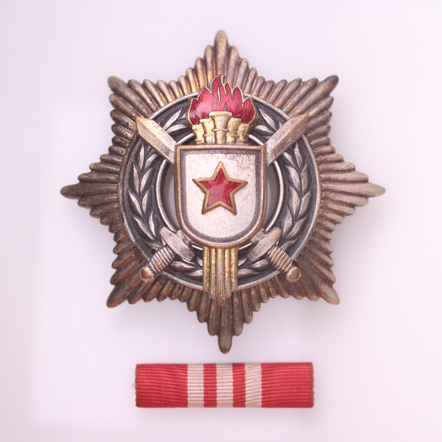 YUGOSLAVIA Order for Military Merit with Silver Swords, 3rd class, 5 torches, 4 countermarks