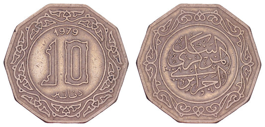 ALGERIA 10 dinars 1979 VF
