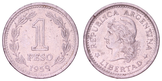 ARGENTINA 1 peso 1959 VF