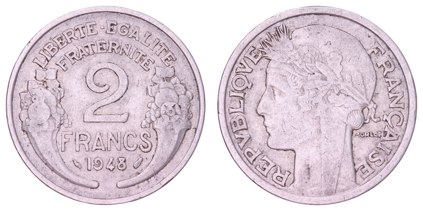 FRANCE 2 francs 1948 VF