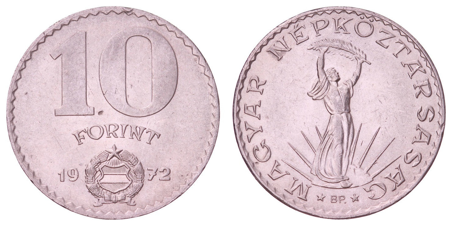 HUNGARY 10 forint 1972 VF+
