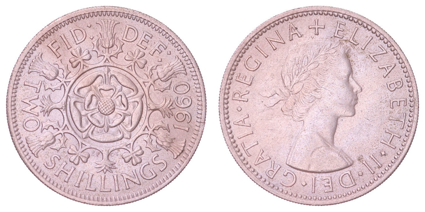 GREAT BRITAIN 2 shillings 1960 XF