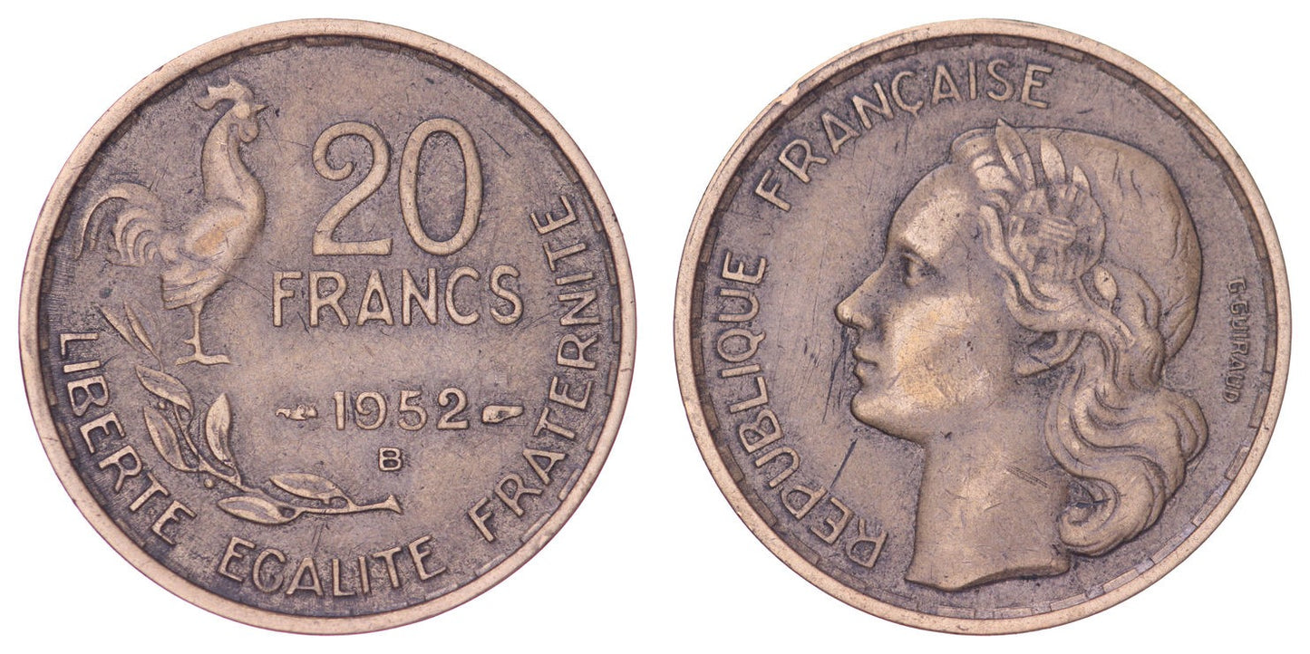 FRANCE 20 francs 1952B VF