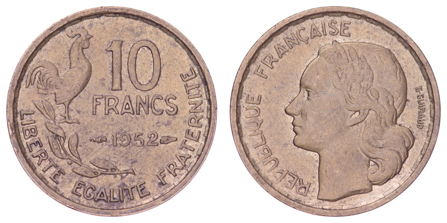 FRANCE 10 francs 1952 XF