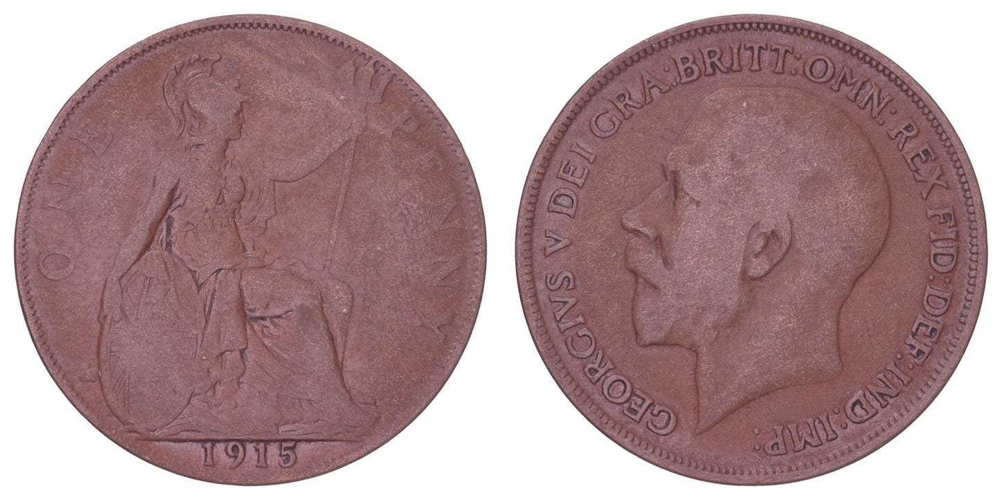 GREAT BRITAIN 1 penny 1915 VF-