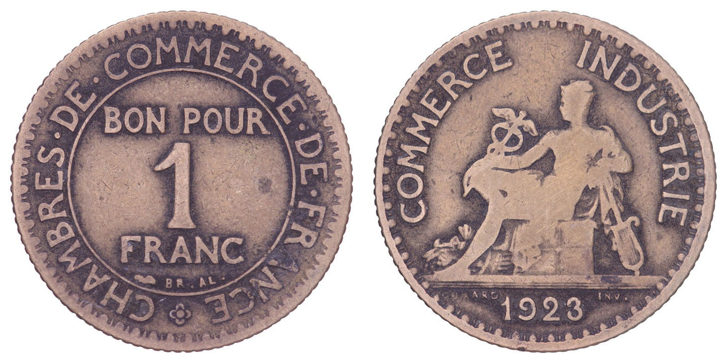 FRANCE 1 franc 1923 F