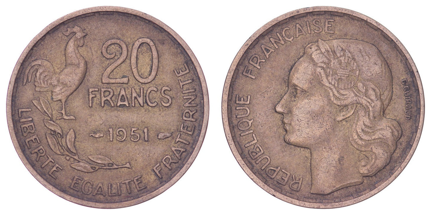 FRANCE 20 francs 1951 VF