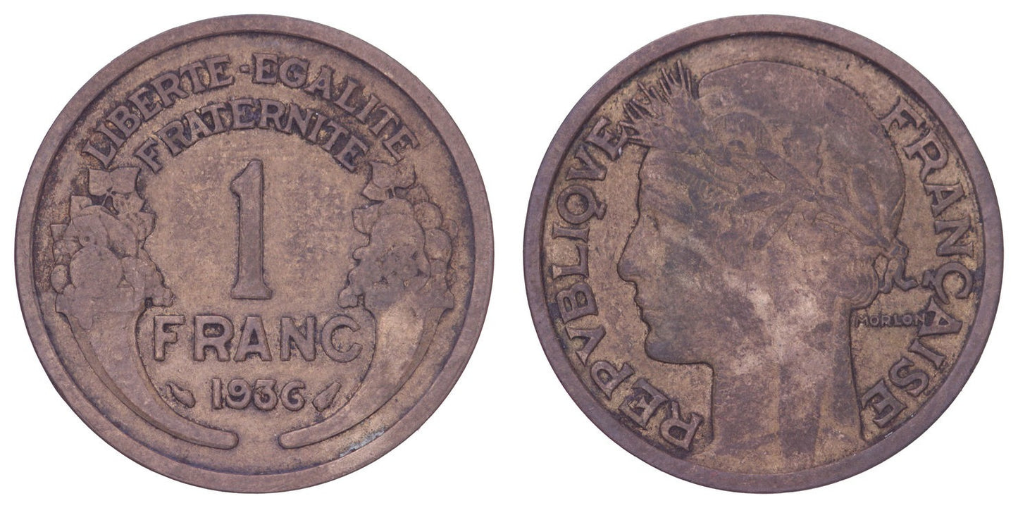 FRANCE 1 franc 1936 VF
