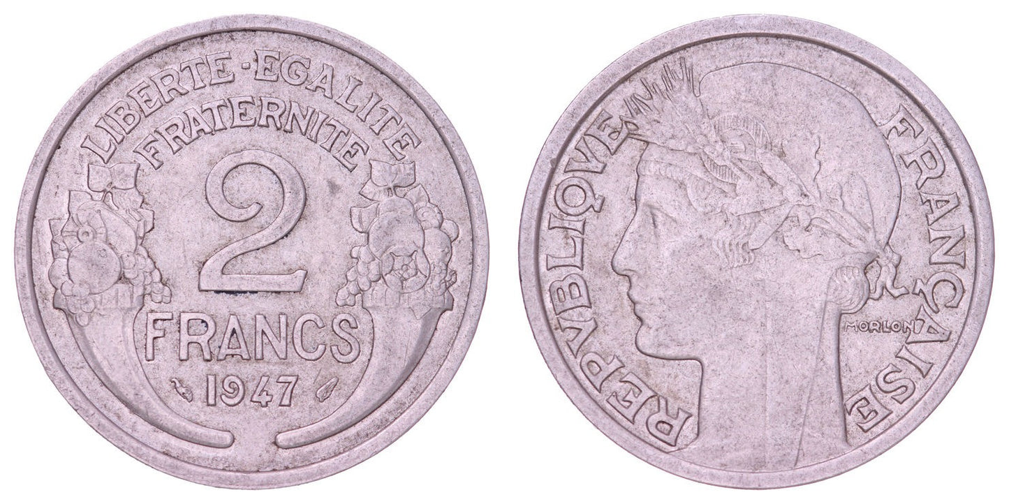 FRANCE 2 francs 1947 VF