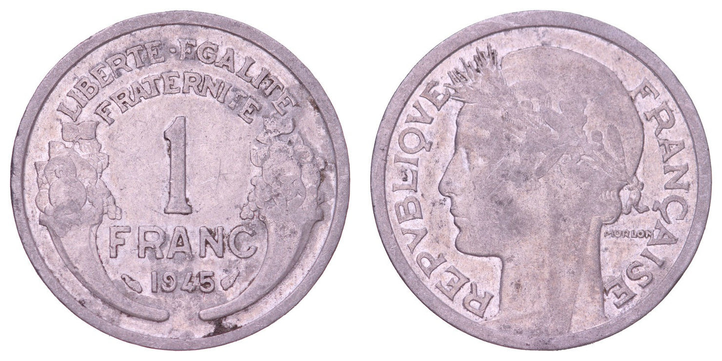 FRANCE 1 franc 1945 VF