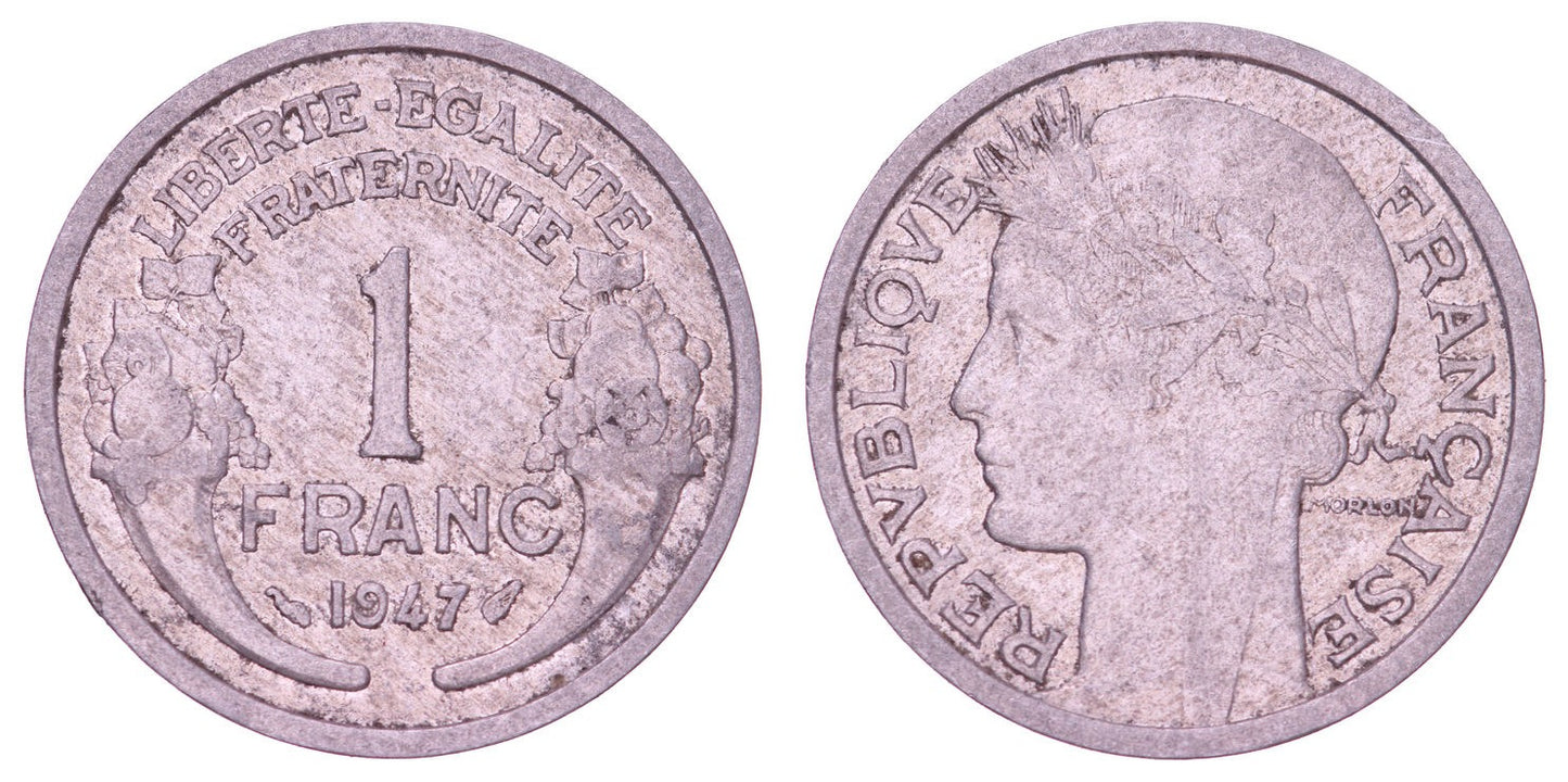 FRANCE 1 franc 1947 VF