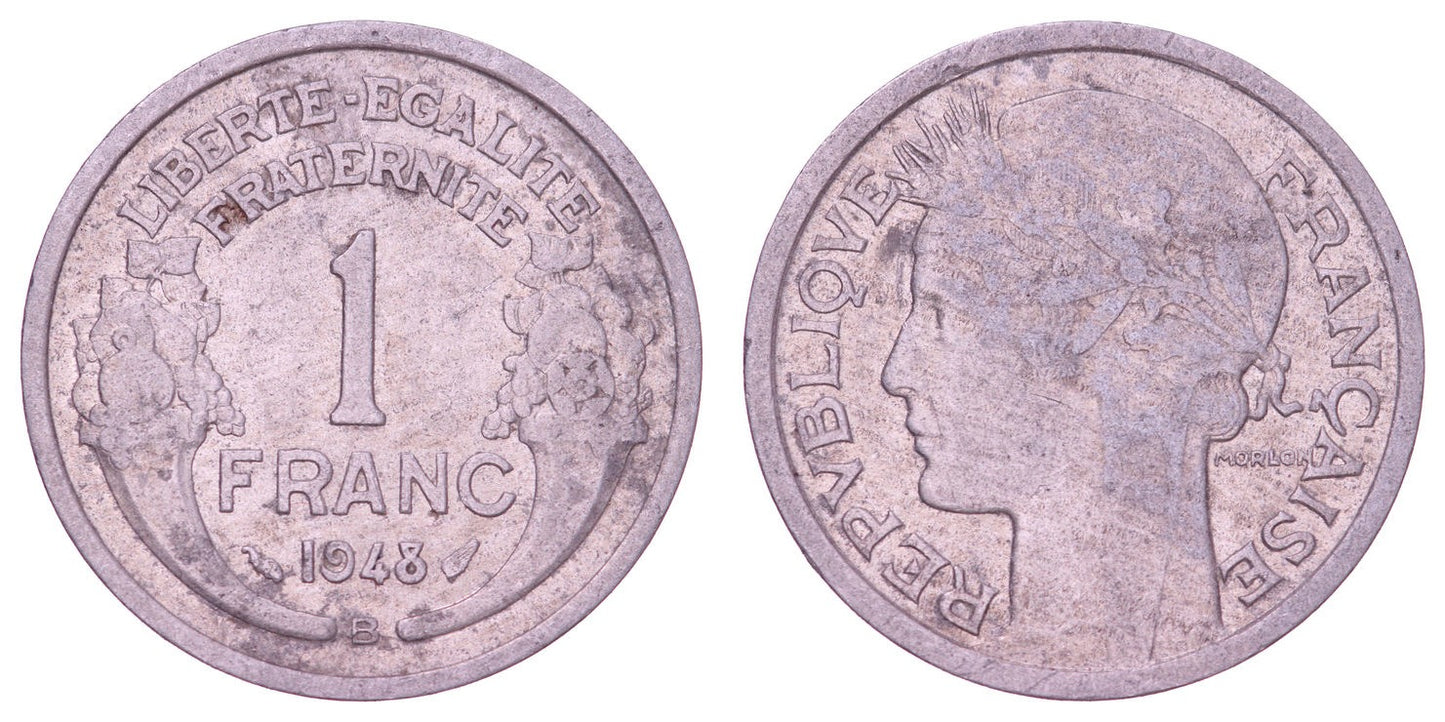 FRANCE 1 franc 1948B VF