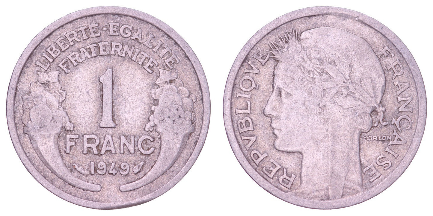 FRANCE 1 franc 1949 VF+