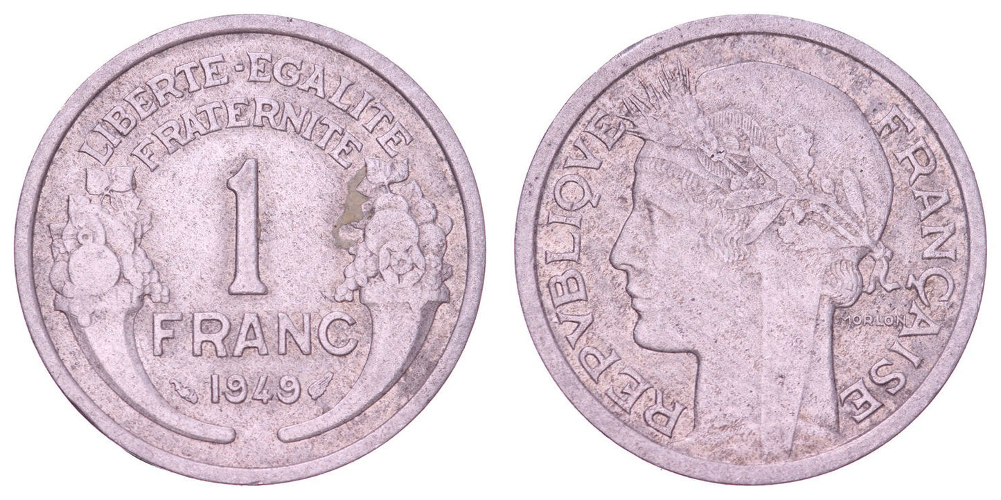 FRANCE 1 franc 1949 VF
