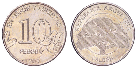 ARGENTINA 10 pesos 2019 VF+
