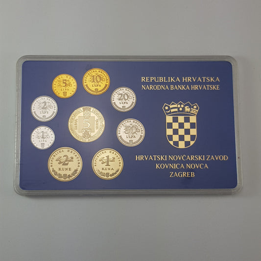 CROATIA 1994-1996 Commemorative Coins Proof Set / 9 coins