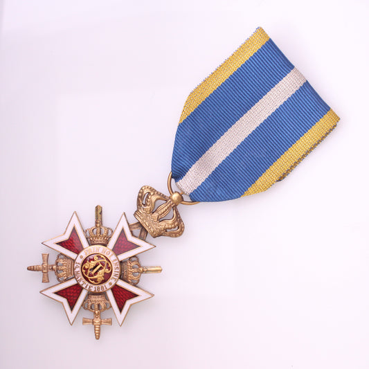 ROMANIA Order of the Crown of Romania, Military Division, Officer Class