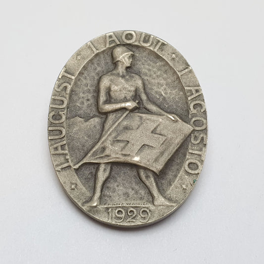 SWITZERLAND 1929 August 1st National Day badge / Huguenin Locle