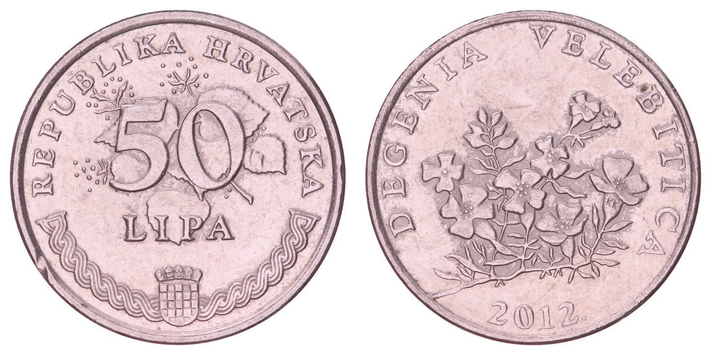 CROATIA 50 lipa 2012 / Latin text / XF