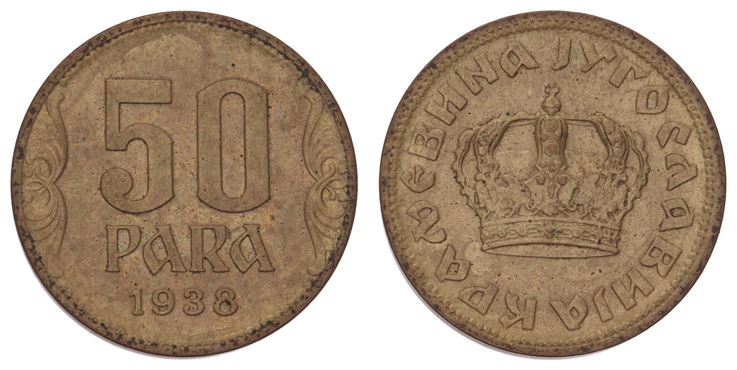 YUGOSLAVIA 50 para 1938 XF