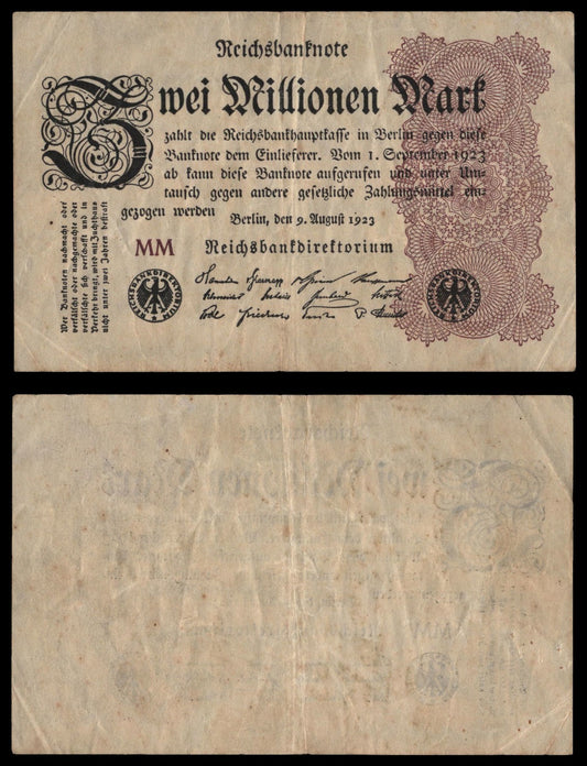 GERMANY 2 million mark 1923 VF