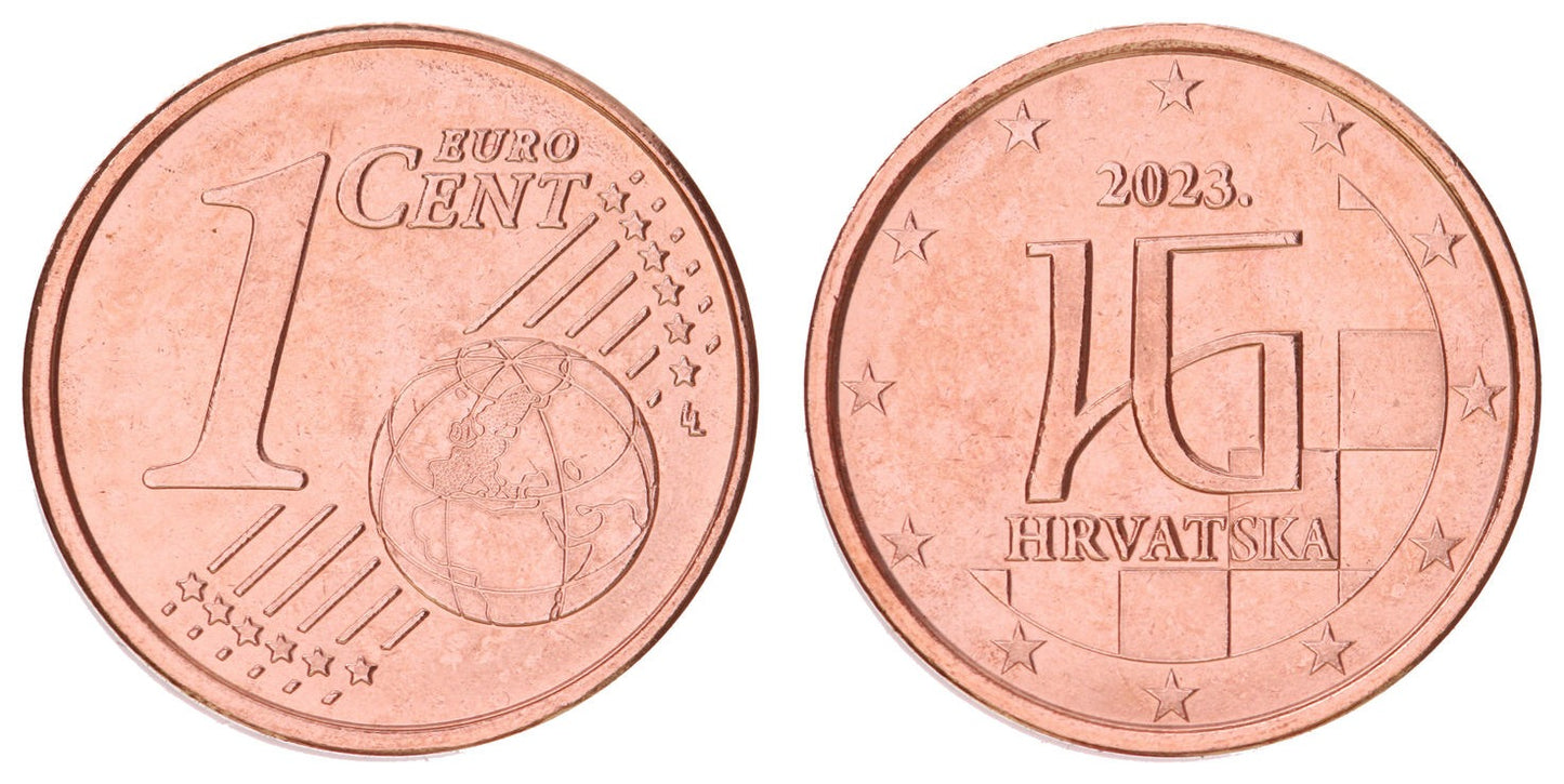 CROATIA  1 euro cent 2023  UNC