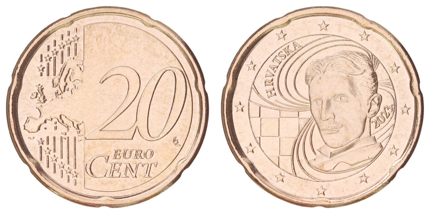 CROATIA  20 euro cents 2023  UNC